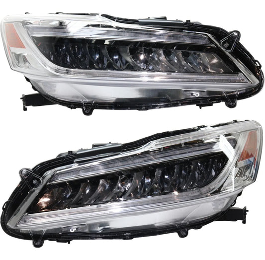 LED Headlights For 2013-2017 Honda Accord Sedan Pair LH and RH
