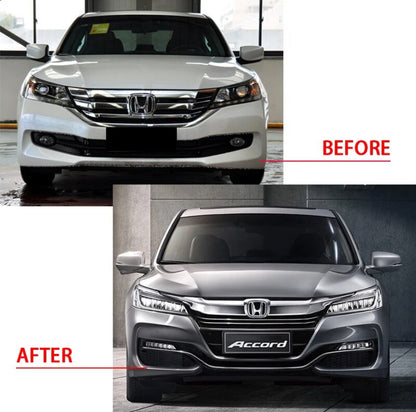 Front Bumper Hybrid Sport Upgrade for 2013-2017 Honda Accord Sedan
