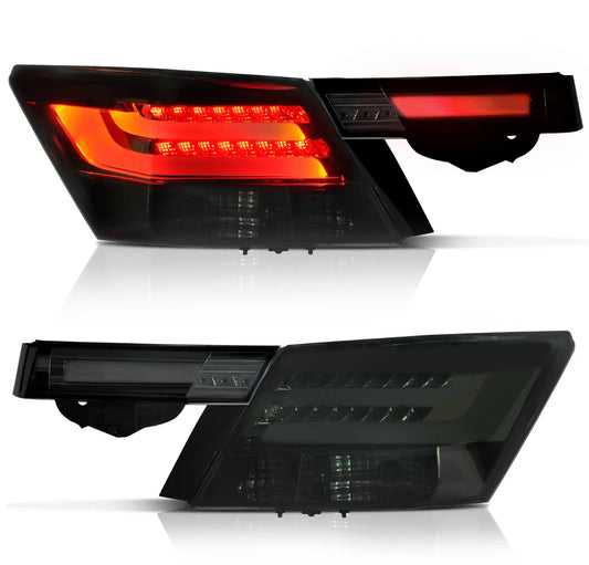 Smoked Multicolored LED Tail Lights Rear Brake Lamps For Honda Accord 2008-2012 4 Pieces.