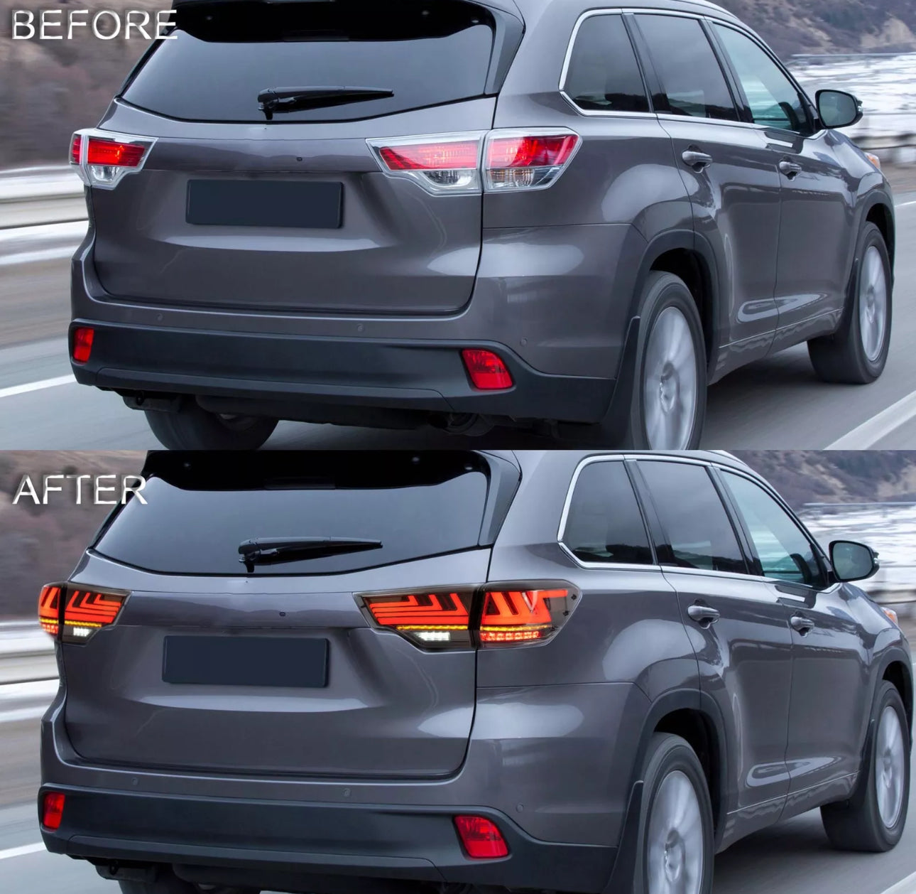 VLAND LED TAILLIGHTS FOR 2014-2019 Toyota Highlander w/Start Up Animation Set