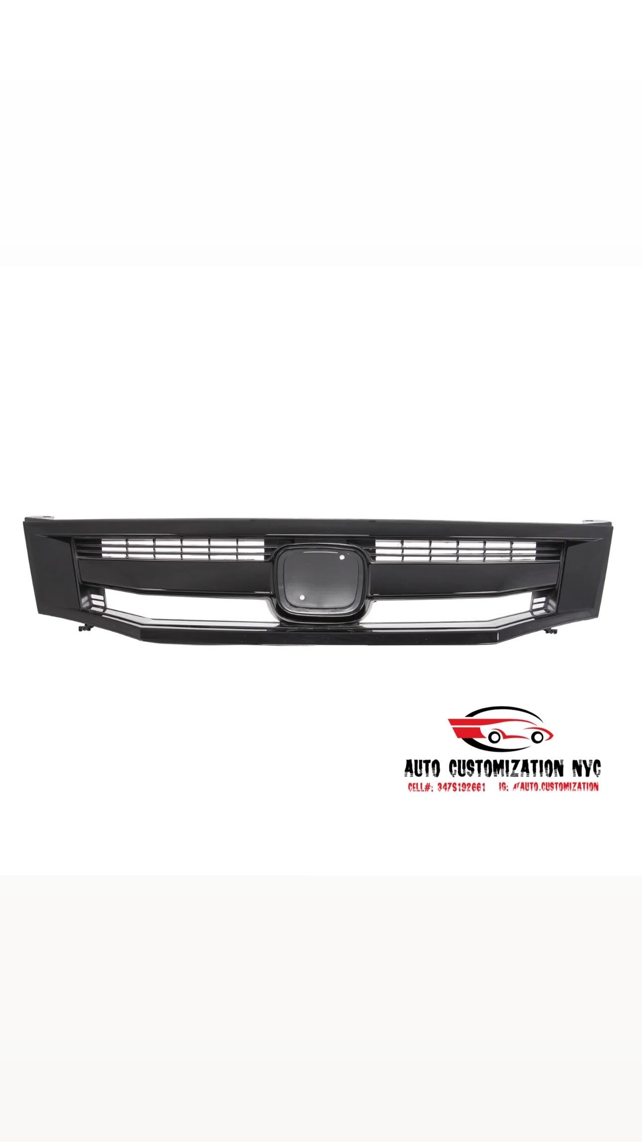 For 2008-2010 Honda Accord 8th Black Front Bumper Upper Sport Style Grille Grill