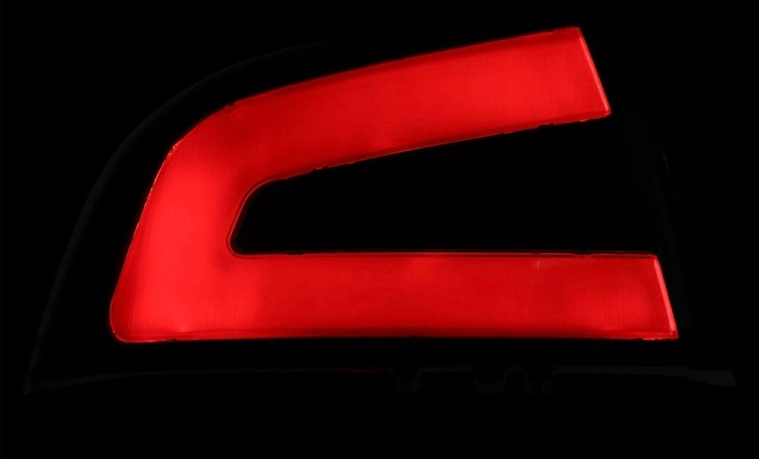2004-2008 Acura TL NSX Style Black Housing Smoke Lens Red Diffuser LED Light Bar Tail Light