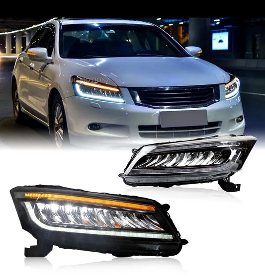 LED Sequential Headlight for Honda Accord 2008-2012 8th GEN Animation Front Lamp