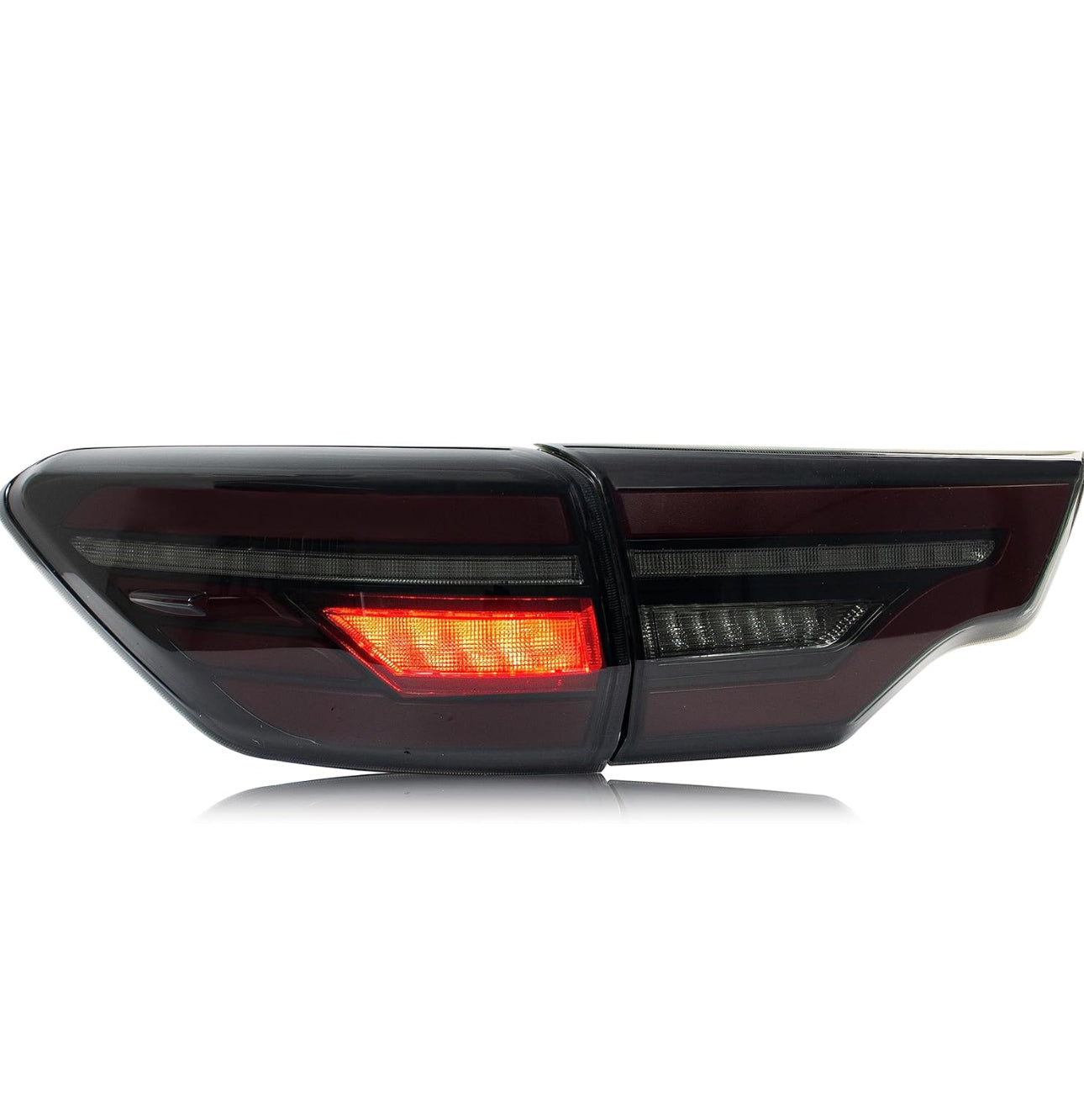 V2 LED BLACK Taillights for Toyota Highlander 2014-2019 Sequential Signal, Start Up Animation Set