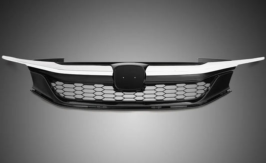 Sport Style Front Bumper Upper Hood Grille Fit For 16-17 Honda Accord Sedan