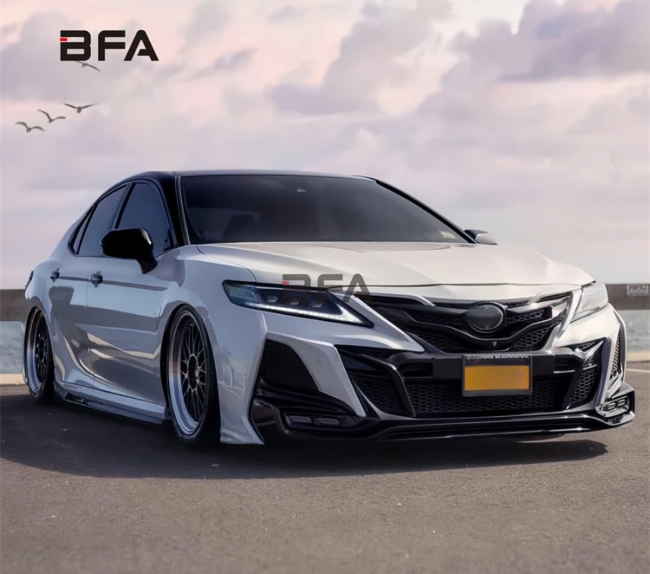Body Kit for 2018-2023 Toyota Camry upgraded Khan-style front bumper and rear bumper exhaust