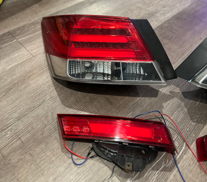 For Honda Accord 2008-2012 Taillights Red/Clear LED Rear Tail Lights Lamps Pair 4pcs